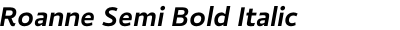 Roanne Semi Bold Italic